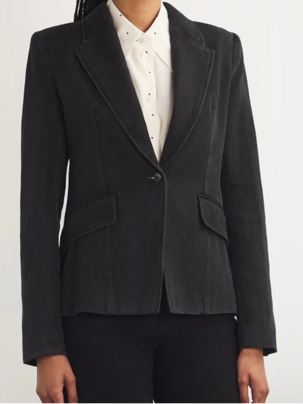 Paige womens black Carmen denim
Blazer 2